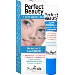 Farmona Perfect Beauty skóra wokół oczu Żel pod oczy i na powieki z aktywnym ekstraktem ze świetlika i bławatka 15 ml